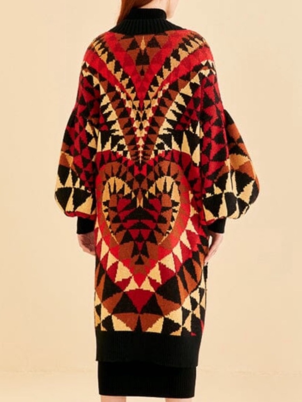🌺🎉HP🎉🌺 NWT Farm Rio Heart Deco Maxi Knit Cardigan - Picture 2 of 15